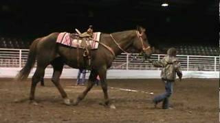 Kates 1st Rodeo  Goat Ribbon Pulling  WILD dismount [upl. by Merlin]