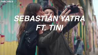 Sebastián Yatra  Cristina ft Tini Letra [upl. by Akalam]