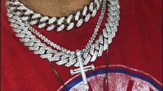 Shop GLD 1 month review prong Cuban19mm chokertennis chainpendants [upl. by Hafeetal]