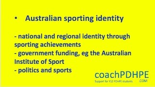 HSC PDHPE Option 2 Australian Sporting Identity [upl. by Litton114]