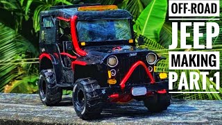 Offroad jeep miniature making part1ameens craft [upl. by Yamauchi449]