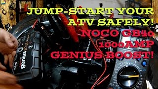 JumpStart ATV Safely NOCO GB40 Genius Boost [upl. by Aloivaf493]