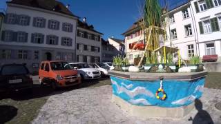 STREET VIEW Altstadt von Bischofszell in SWITZERLAND [upl. by Ggerc]