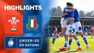 Garbisi Steers Italy To Win Over Wales  Match Highlights  Six Nations U20s [upl. by Ahsinrev309]