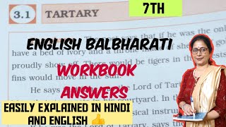 7th Std ENGLISH BALBHARATI WORKBOOK ANSWERS OF 31 TARTARY👍 SUBSCRIBE 🔔 TO GET NOTIFICATION [upl. by Ahsyla736]