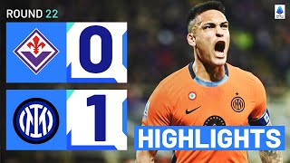 FIORENTINAINTER 01  HIGHLIGHTS  Lautaro header secure Inter win in Florence  Serie A 202324 [upl. by Bondon]