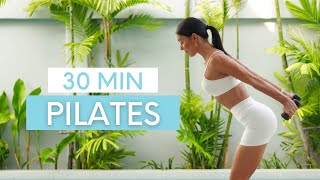 30 MIN FULL BODY WORKOUT  Power Pilates With Weights Intermediate [upl. by Lomaj]