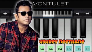 Usurey Neethane  Raayan  Easy Piano Tutorial  AR Rahman  Dhanush [upl. by Crenshaw]