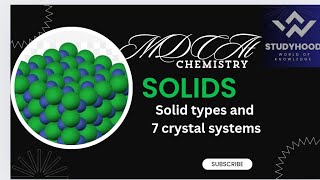 solid  7 crystal system  MDCAT chemistry  unit no  5 [upl. by Kathrine485]