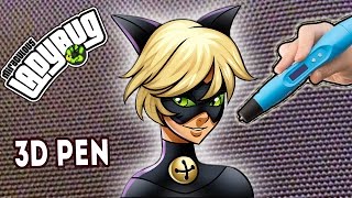 3Д Ручка Супер Кот  зеркальцетелефон  3d pen Miraculous LadyBug and cat noir [upl. by Morgun]