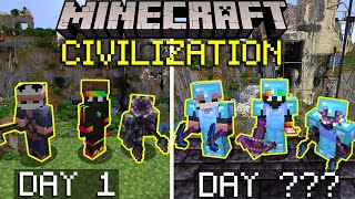 100 Players Simulate Civilization for 100 Days on my AMPLIFIED Minecraft SMP [upl. by Eelsew]