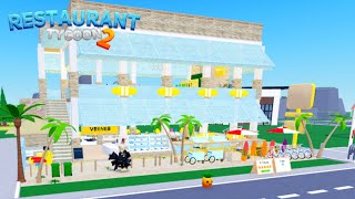 Restaurant Tycoon 2  Summer Vibes  Speed build  Design 66 [upl. by Anerroc]