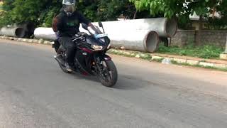 New 2017 yamaha YZF R3 BLACK FIRST RIDE CORNERING  300 TWINS  BANGLORE INDIA  TEAM HR5 [upl. by Ashman]