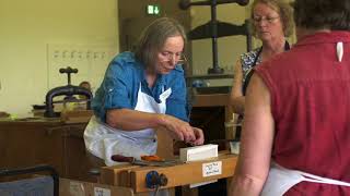 Angela Sutton teaches bookbinding [upl. by Tobye326]