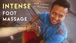 1 AM Intense Foot Reflexology Massage by Lukman on Malioboro Street Yogyakarta [upl. by Skardol]