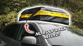 How To Install Car Rooftop Cargo Carrier If You Dont Have Roof Crossbars Or Roof Rails DIY [upl. by Charisse]