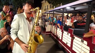 quotLITALIANOquot ciao Toto Cutugno Night Street Performance  Saxophone Cover Daniele Vitale [upl. by Terrye]