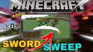 Minecraft Pe Sword Sweep Effect  How To Get Sword Sweep Addon  X LUCKY Yt [upl. by Llennod]