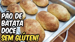 PÃO DE BATATA DOCE SEM FARINHA E SEM GLÚTEN  Novatos na Cozinha [upl. by Ferrel]