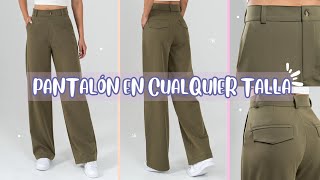 PANTALÓN PIERNA RECTA  Puedes hacerlo en cualquier talla para mujer [upl. by Linis694]