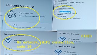 No network WiFi connection windows 11 and 10 code 10 wireless AC 9560 not working [upl. by Limemann629]