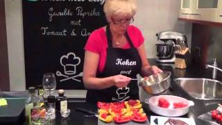 Koken met Etty Gevulde paprika met Tomaat en Ansjovis [upl. by Caralie]