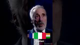 Sir Christopher Lee speaks in four languages [upl. by Petulah]