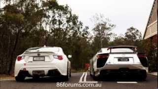 Lexus LFA vs Toyota 86 on the skidpan [upl. by Anni302]