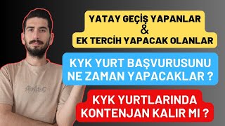 YATAY GEÇİŞ KYK YURT BAŞVURUSU NE ZAMAN 2023  Ek Tercih Kyk Yurt Başvurusu  Yatay Geçiş Yapanlar [upl. by Aihseym]