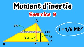 moment dinertie 10 etablissement du moment dinertie dun solide triangulaire [upl. by Ajna]