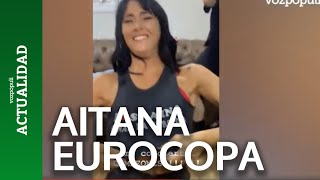 Aitana celebra el triunfo de España justo antes de dar un concierto [upl. by Eicak]