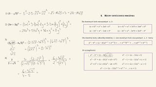 Kurs  wzory skróconego mnożenia i zadania dowodowe [upl. by Nayarb]