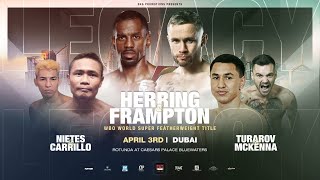 LIVE  JAMEL HERRING v CARL FRAMPTON MAIN EVENT WBO WORLD TITLE MAIN EVENT  D4G PROMOTIONS [upl. by Llyrrad]