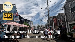 【4K60】 Massachusetts Town Driving Rockport MA [upl. by Verbenia]