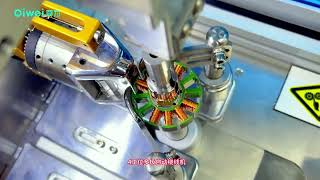 QWMR4106 Fully Automatic BLDC motor windingStator needle winding machine [upl. by Sadirah807]