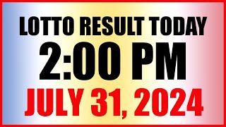 Lotto Result Today 2pm July 31 2024 Swertres Ez2 Pcso [upl. by Wilsey916]