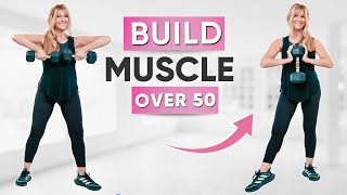 30 Minute BUILD MUSCLE Full Body Dumbbell Workout For Women Over 50  Warm Up amp Cool Down [upl. by Eahsed]