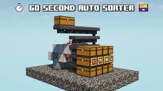 Minecraft Auto Sorter  60 Second Tutorial  Java amp Bedrock [upl. by Elocal]