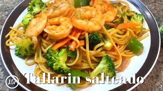 Tallarin salteado con camarones Y listo ¡esta delicioso Lalo cocina tv [upl. by Haldes]