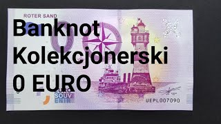 Banknot 0 EURO bardzo ciekawy temat do kolekcjonowania ROTER SAND Francja pieniądz papierowy [upl. by Bierman965]