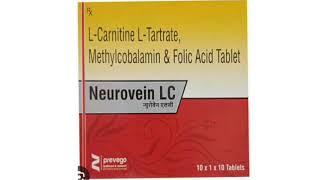 Neurovein LC Tablets LCarnitine LTartrate Methylcobalamin amp Folic Acid Tablet [upl. by Cecily]