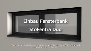 Fensterbank StoFentra Duo einbauen  Wärmedämmung  WDVS  FassadendämmungVerarbeitung [upl. by Sheilah]