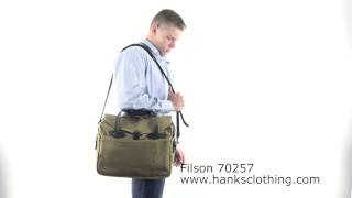 Filson 70257 Large Computer Bag Briefcase Walk On Video [upl. by Rawdan879]