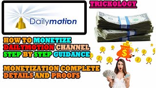 how to monetize dailymotion channel 2022  Dailymotion Monetization requirements enable monetization [upl. by Idoux760]