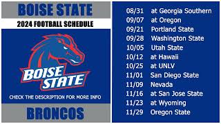 2024 Boise State Broncos Football Schedule [upl. by Cesaro535]