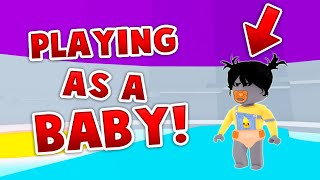 Playing As A BABY In Tower Of Hell Roblox [upl. by Perice]