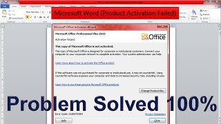 How To Solve  Microsoft Product Activation Failed  Product Activation Failed [upl. by Hathaway]