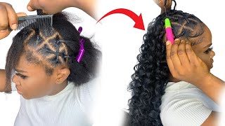 Gorgeous Crochet Hairstyle Using Braid Extension [upl. by Atteloj]