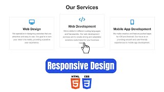 Creating a Responsive Our Services Page with HTML amp CSS  Services Section Web Design [upl. by Nalda]