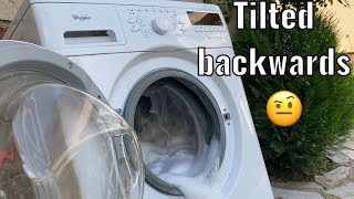 Experiment Using washing machine while tilted back Will it work normally [upl. by Nolava]